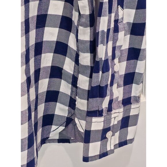 Sun + Stone Long Sleeve Casual/Dress Button Shirt - Blue White - Size- XL - Picture 4 of 13